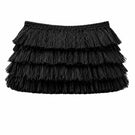 Black crochet raffia clutch bag from Folklore The Label featuring woven texture and compact design for stylish accessories.