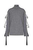 Tagg crystal button blouse, stylish women's top with decorative crystal buttons, featuring a modern and elegant design.