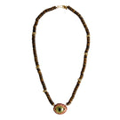 Terracotta midi cat eye drops necklace by Sara & Flora featuring a warm-toned pendant on a delicate chain.