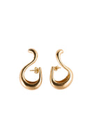 Sara & Flora Maxi Tummy Hoops earrings featuring large gold hoops with a sleek, modern design.