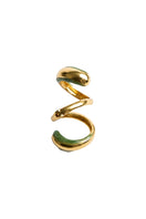 Sara & Flora green hardware tail ring with intricate design, showcasing a stylish and unique ring for fashion accessories.