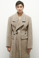 Elegant JC Pajares virgin wool coat with classic design, featuring a tailored fit and warm, soft fabric suitable for cold weather.