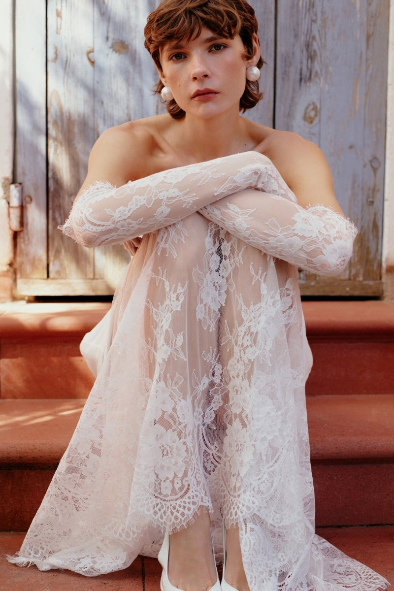Gigii's CYREN gown with elegant design, featuring soft fabric and stylish details perfect for formal occasions.