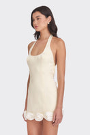 Light yellow Cake Mini Dress by Stolen Stores, featuring a fitted silhouette and stylish design, perfect for casual or semi-formal wear.