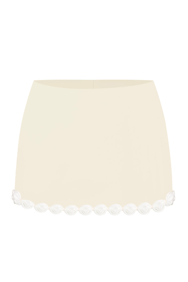 CAKE MINI SKIRT IN LIGHT YELLOW - CULT MIA