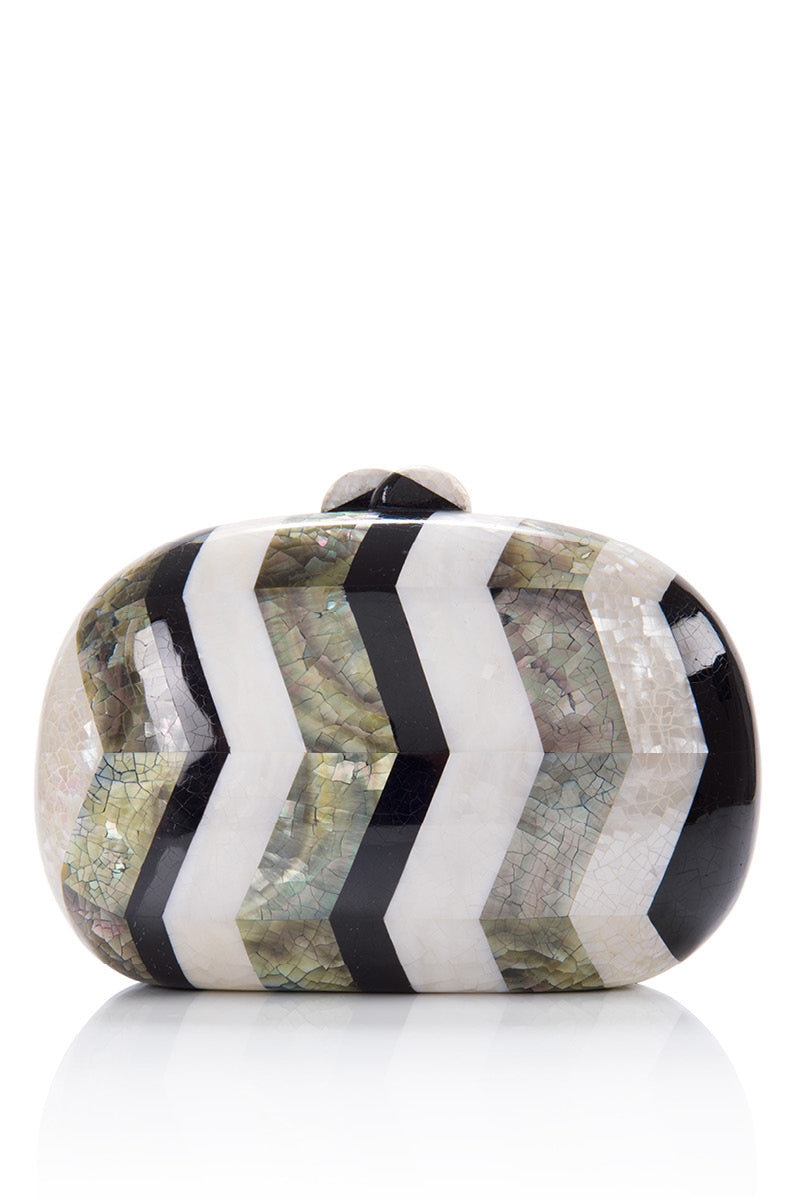 CALYPSO MOTHER OF PEARL CLUTCH