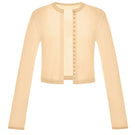 Montsand camel button-up crop cardigan, casual tops with long sleeves and front buttons, stylish and comfortable for everyday wear.