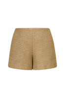 Montsand camel tweed shorts featuring a tailored fit and classic design, perfect for casual or smart-casual outfits.