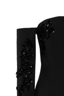 Black SemSem Camille jacket, a stylish top with detailed fabric and sleek design, ideal for casual or dressy outfits.