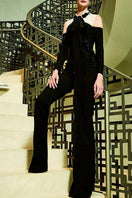 SemSem Camille black jacket, stylish women's top with front view, showcasing sleek design and tailored fit.