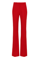 Red SemSem Camille pant with flat front, stylish and comfortable women's pants shown from a front view.