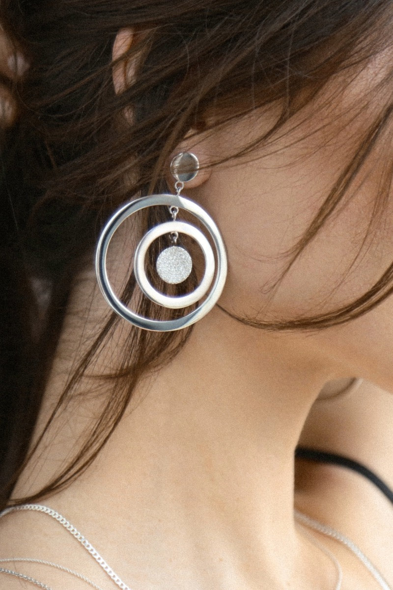 CANNES SILVER EARRINGS - CULT MIA