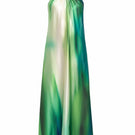 Maylé Vásquez CANTO Maxi Dress with vibrant river print, flowing fabric, and elegant design for stylish summer wear.