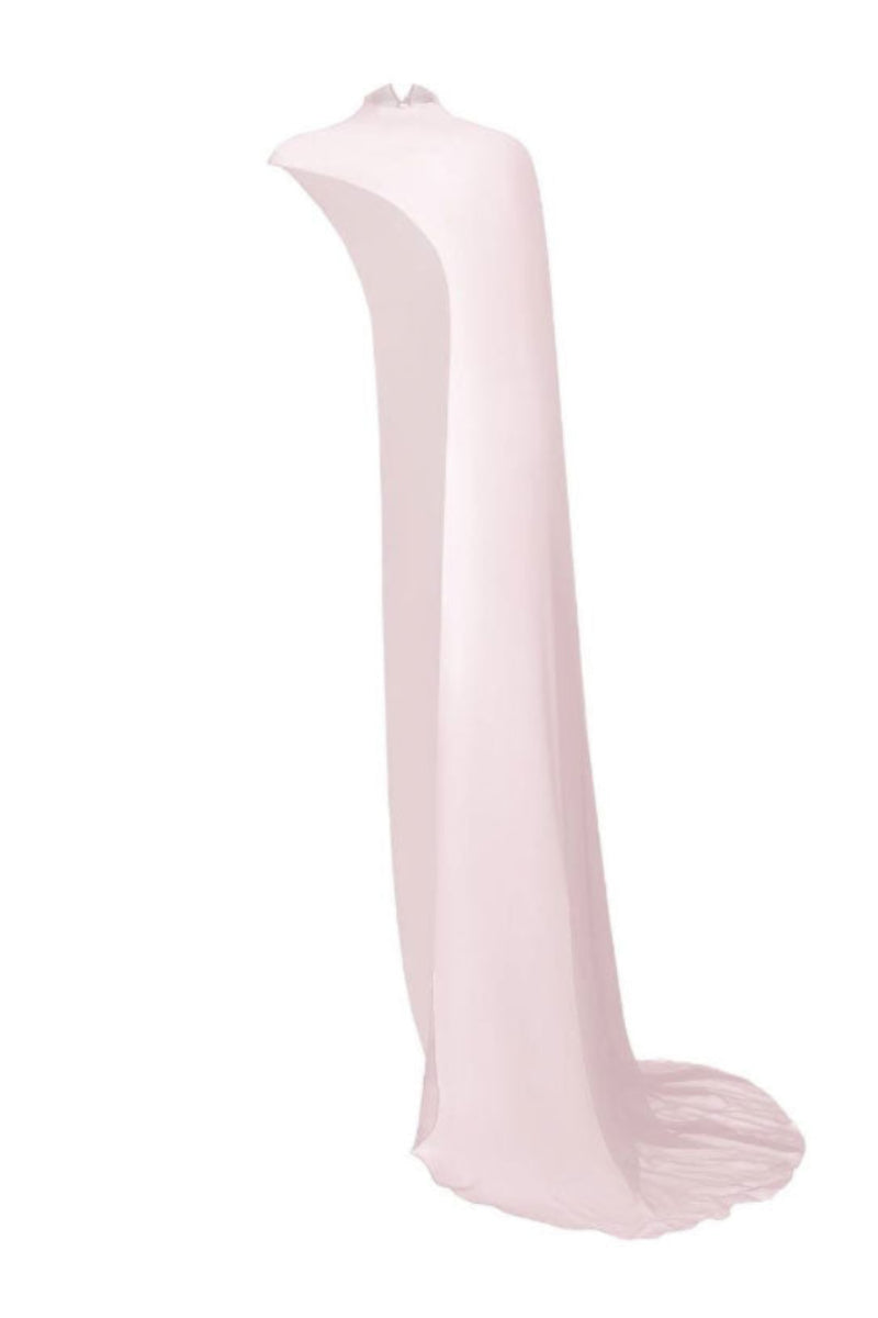 Blush-colored cardigan cape by Santa Brands, showcasing soft fabric and stylish design, perfect for layered fall outfits.