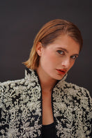 Nadya Shah Cape Anais jacket with elegant design, soft fabric, and tailored fit, perfect for stylish layering.
