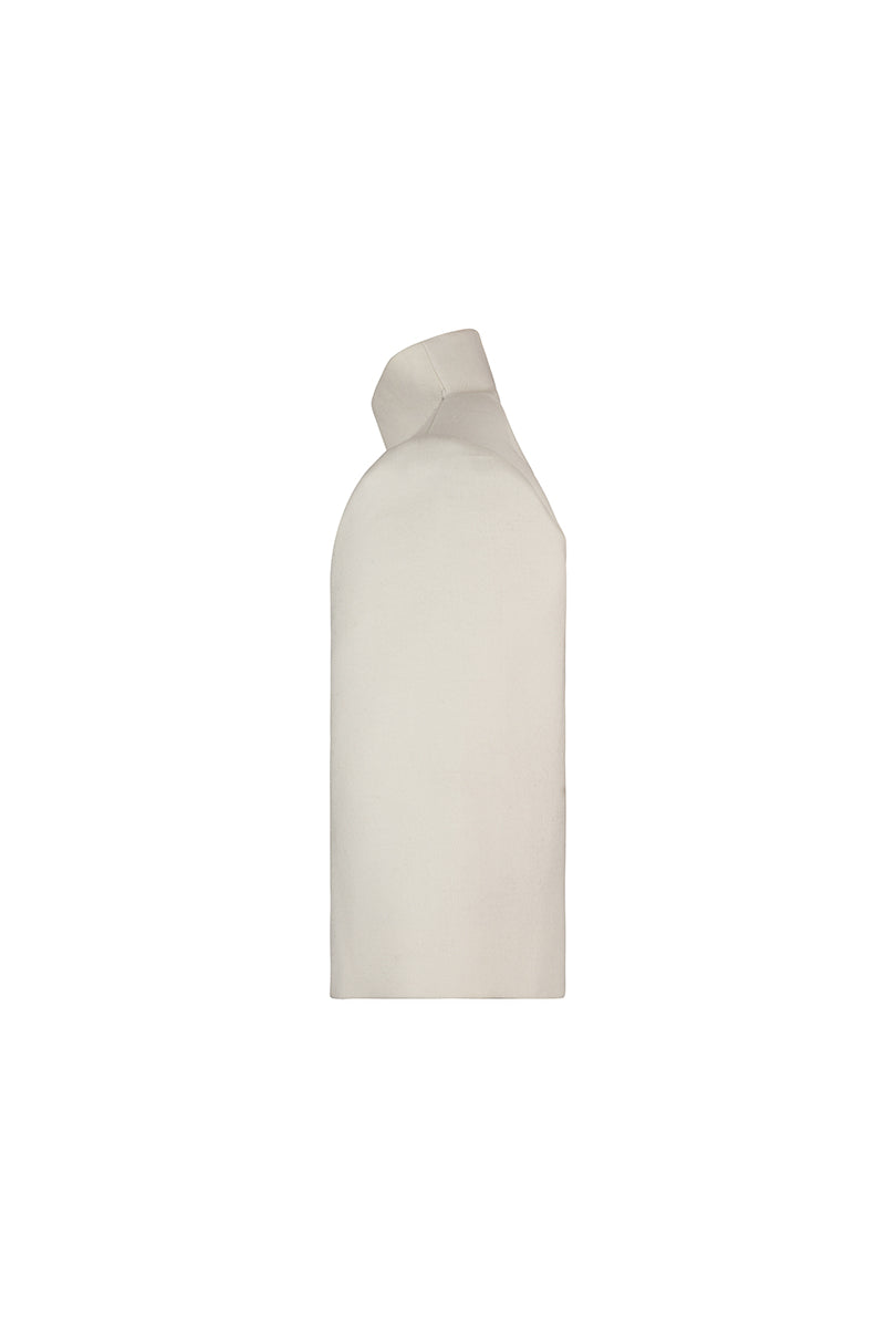 Ivory Cape Eclat jacket by Nadya Shah, stylish and elegant outerwear with a soft, flowing fabric and detailed design.