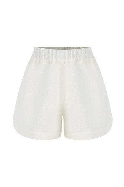 CAPRI WHITE LINEN SHORTS | CULT MIA | Labeca