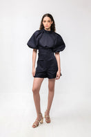Navy blue Capriccio shorts by ANA + MARIA, featuring a stylish casual fit and lightweight fabric.
