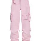 Pink Stolen Stores cargo pants with multiple utility pockets, stylish and casual for everyday wear.