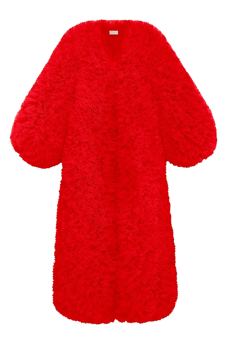 CARMEL TULLE COAT IN LOLLIPOP RED