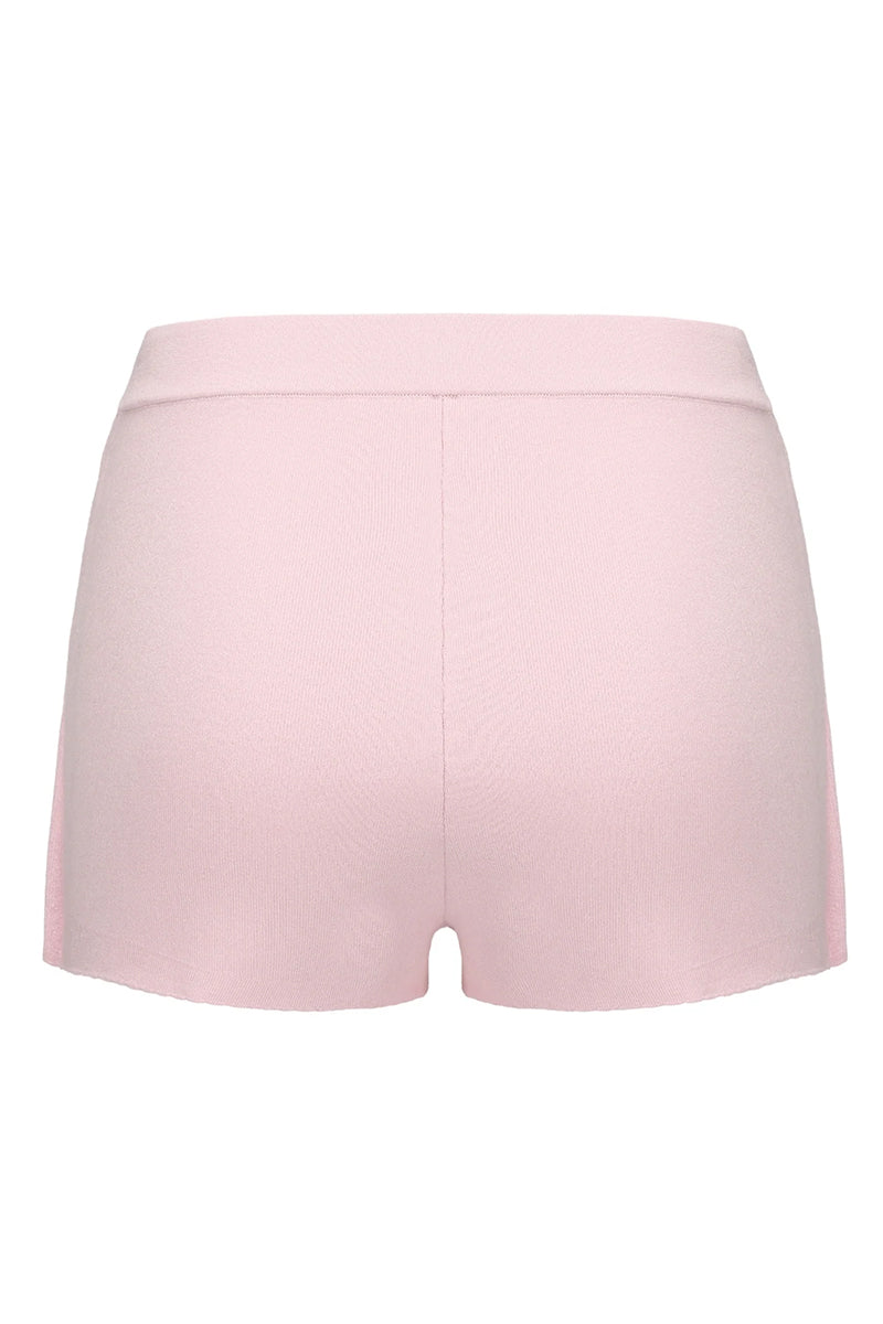 Nana Jacqueline Carrie pink shorts shown from the back, featuring a stylish design and lightweight fabric.
