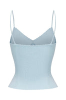 Nana Jacqueline Carrie Top in blue, back view showing stylish short sleeves and relaxed fit, perfect for casual wear.