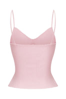 Nana Jacqueline Carrie pink top, back view showing soft fabric and stylish design, perfect for casual or dressy occasions.