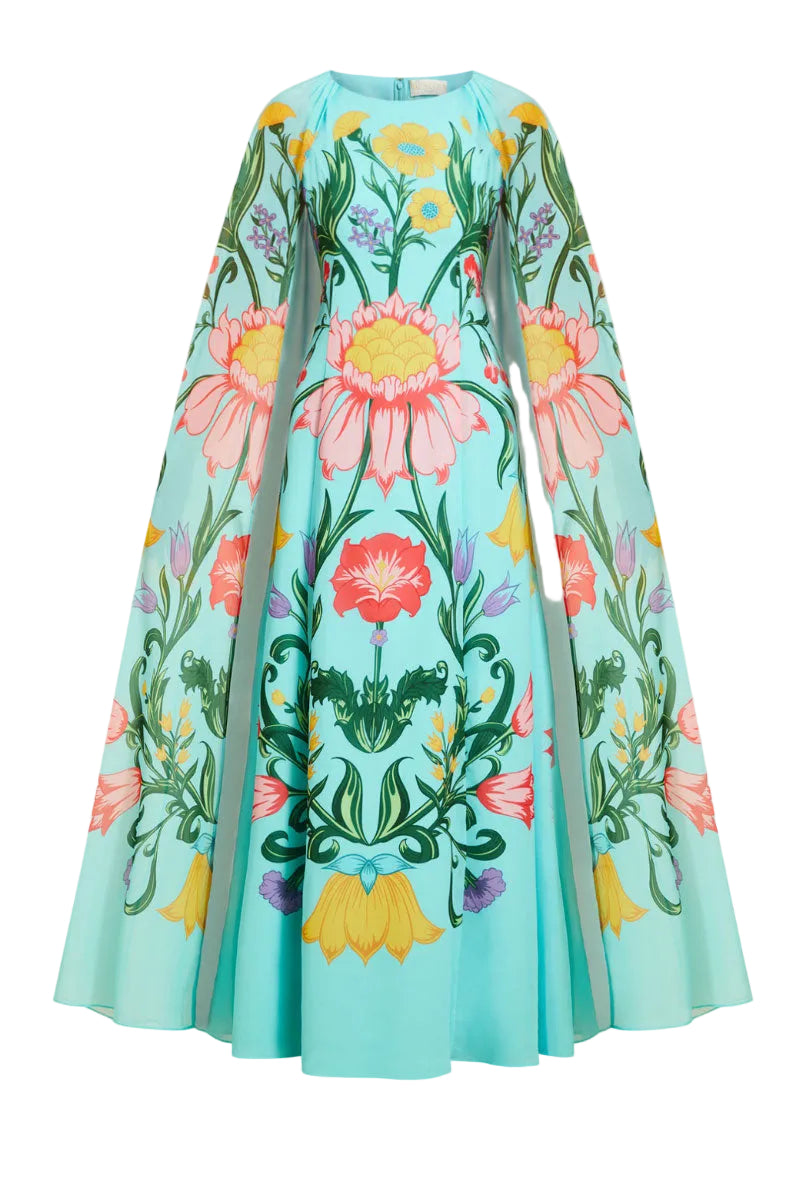 CARTAGENA COVERTIBLE CAPE GOWN IN SAN JUAN GARDEN