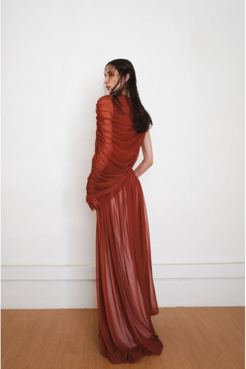rust maxi dress rust long sleeve button up maxi dress H2 CC Belle