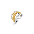Jude Benhalim Cassandra Mix Standard Ring featuring a stylish design with mixed metal accents and a sleek band.