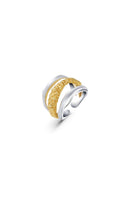 Jude Benhalim Cassandra Mix Standard Ring featuring a stylish design with mixed metal accents and a sleek band.