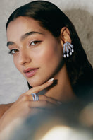 Silver Cassandra ring by Jude Benhalim featuring a sleek, modern design with a polished rhodium-style finish.