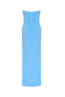Back view of Gigii's Celestia Maxi Dress, flowing fabric and elegant design perfect for summer occasions.
