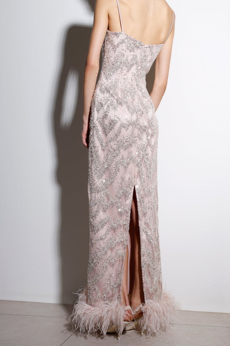 CELINE EMBELLISHED FEATHER GOWN | CULT MIA | Rayane Bacha CELINE EMBELLISHED FEATHER GOWN | CULT MIA | Rayane Bacha
