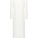Matters Ivory Celine coat displayed on a hanger, showcasing elegant, lightweight coat with clean lines and classic style.