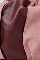 Double A Charlie II leather shoulder bag in burgundy with sleek design and adjustable strap, crafted from high-quality leather.