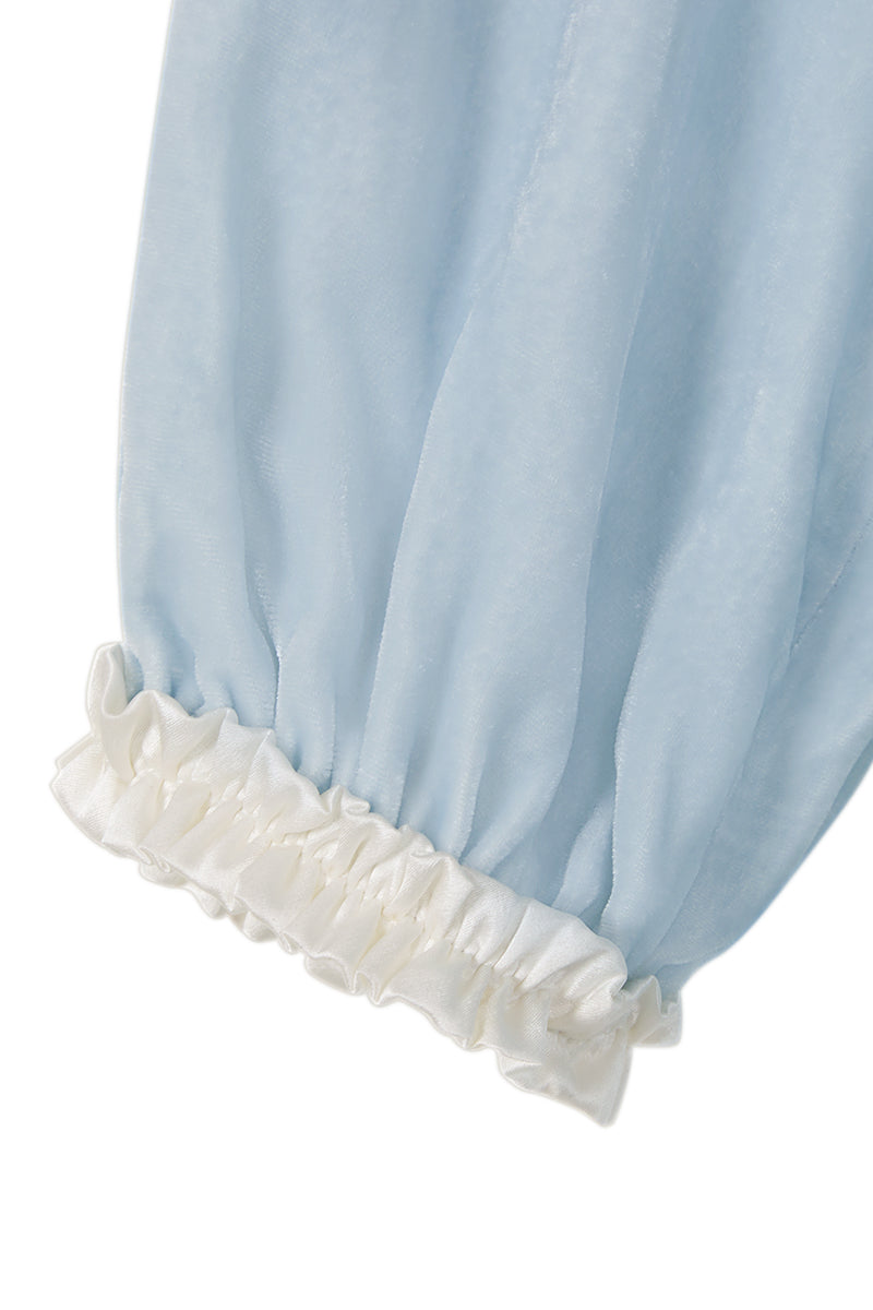 CHARLOTTE VELVET MIDI DRESS IN BLUE - CULT MIA