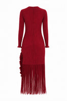Red CULT MIA X MALYÉ VÁSQUEZ Rio midi dress, stylish women’s fashion with a fitted silhouette and elegant design.