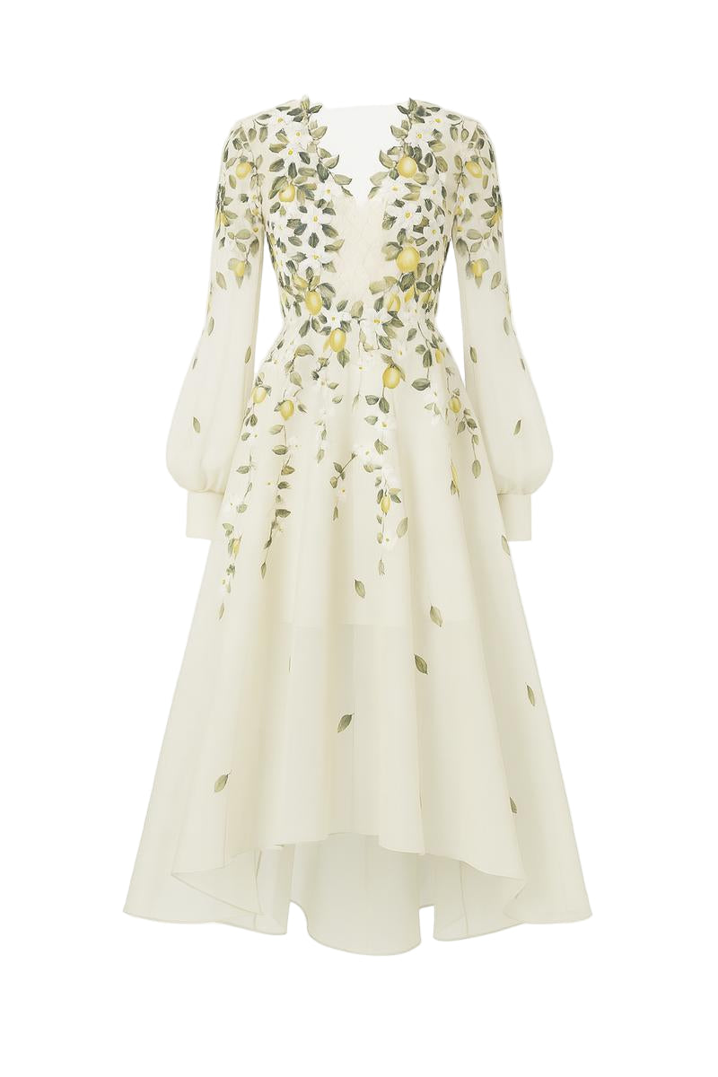 MURPHY A-LINE BEAD ORGANZA MIDI DRESS