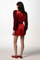 Red Liya Cherry Jacket with a stylish design, featuring a comfortable fit and vibrant color, perfect for casual wear.