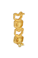 Gold circle ear climber earrings by Fenomena featuring sleek, curved design for a stylish, modern look.