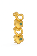 Gold circle ear climber earrings by Fenomena, stylish and modern ear jewelry designed to contour along the ear.