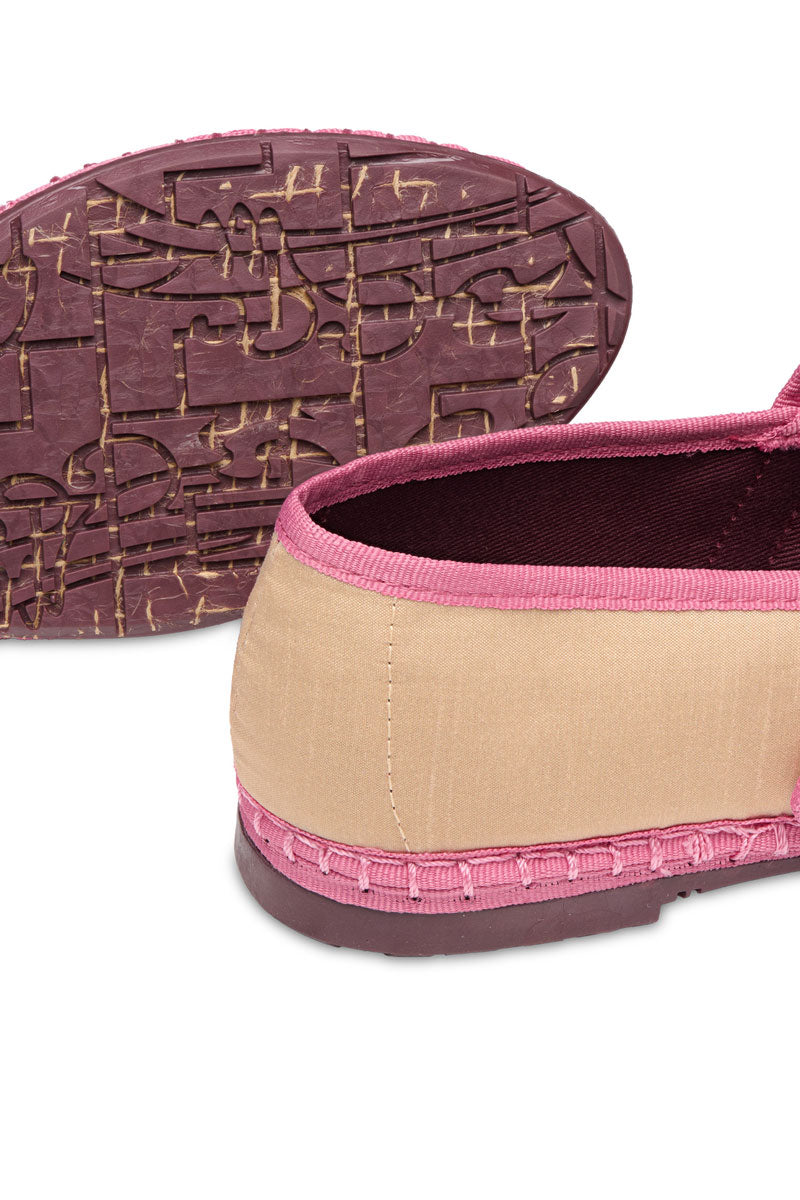 Flabelus Claire Gold Flats featuring sleek design and gold finish, perfect for casual or formal wear.