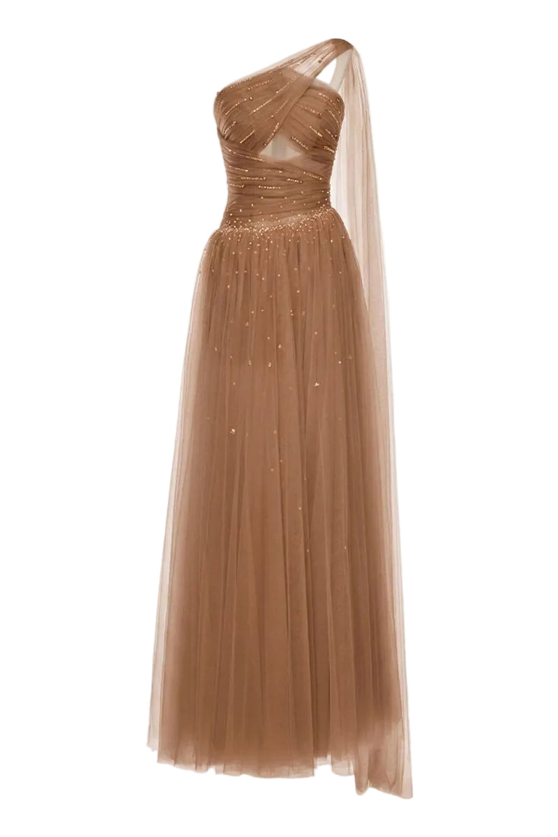 CLARA DRESS IN MOCHA