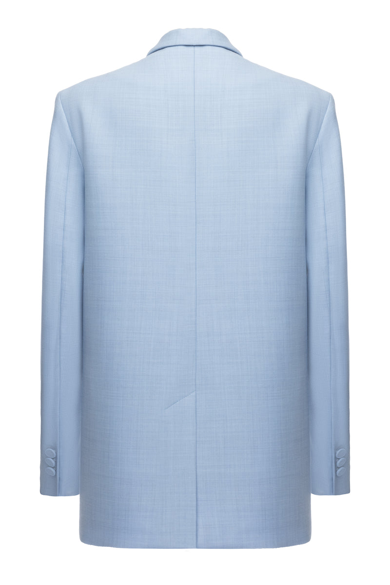 Sky blue co-ord set featuring a blazer and matching pants by MATTERS, styled in a sleek, modern design.