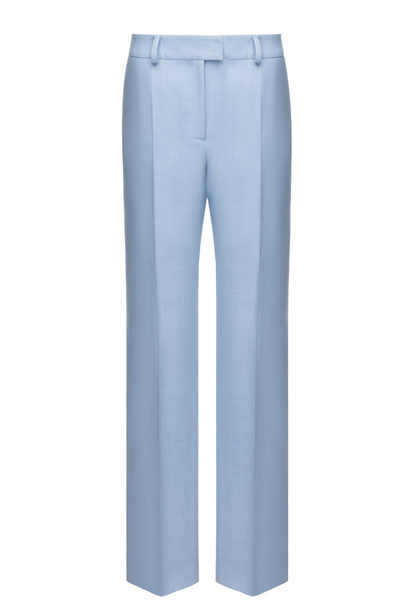Sky blue co-ords set by MATTERS featuring matching trousers and top, styled in a casual, coordinated look.