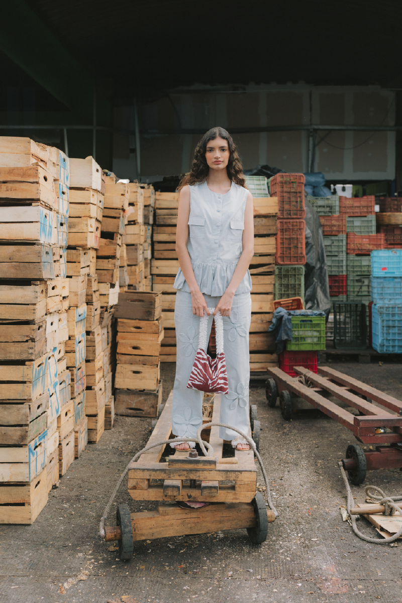 CLASH OF PRINTS ZEBRA BROWN AND WHITE BAG - CULT MIA