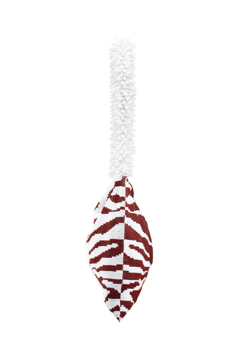 Brown and white zebra print shoulder bag by SAC DE SOUL with adjustable strap and spacious interior.