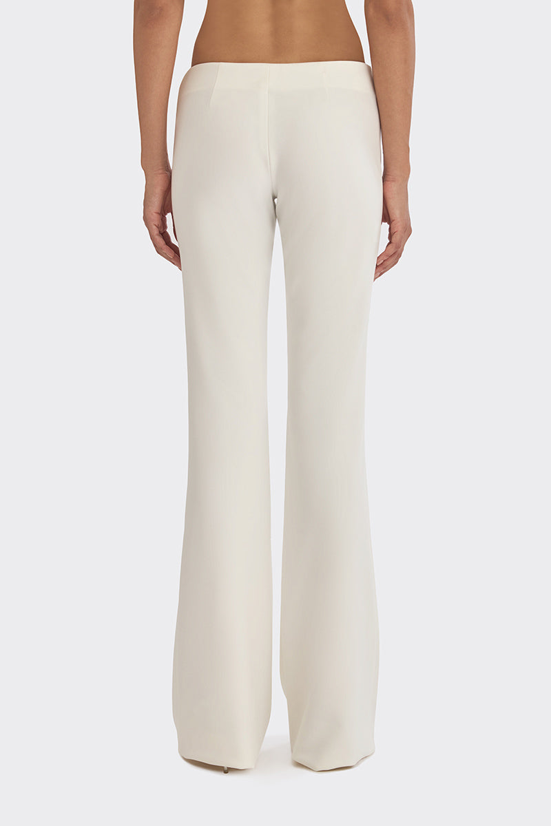 CLASSIC LOW WAIST PANTS IN OFF WHITE - CULT MIA