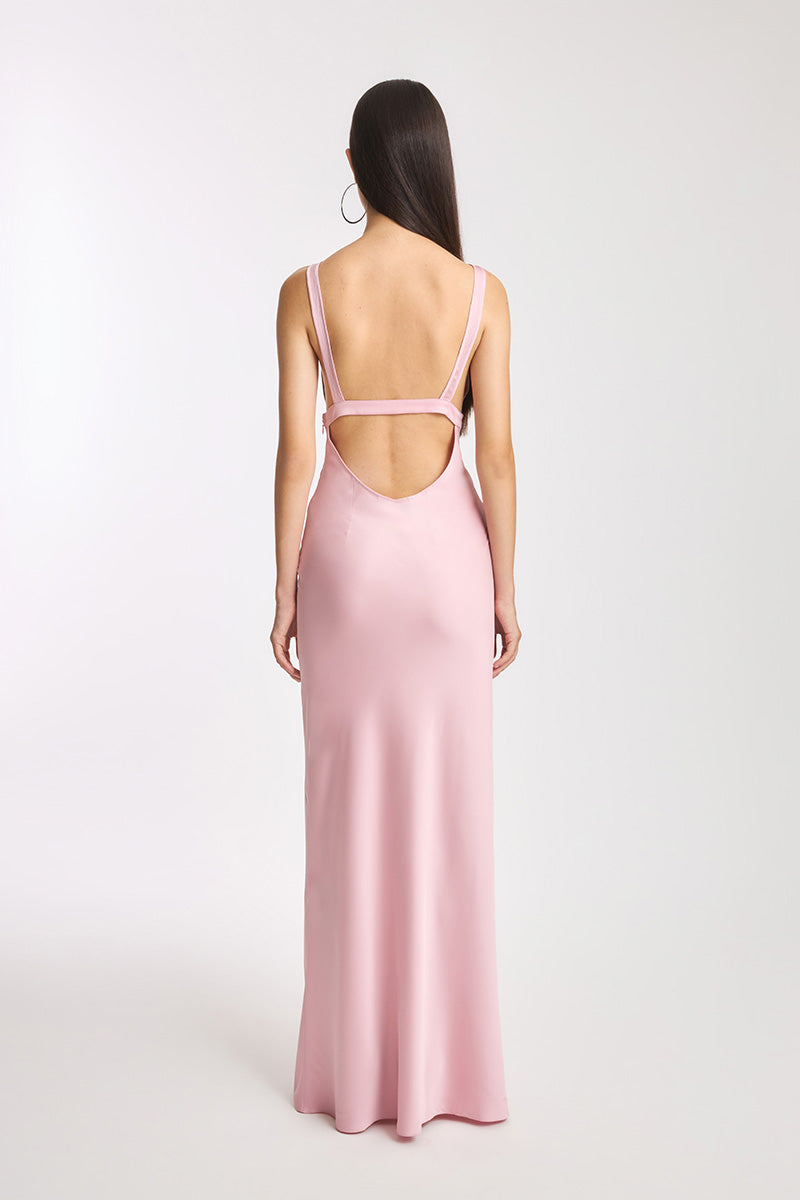 CLASSIC MAXI PINK SLIP DRESS - CULT MIA